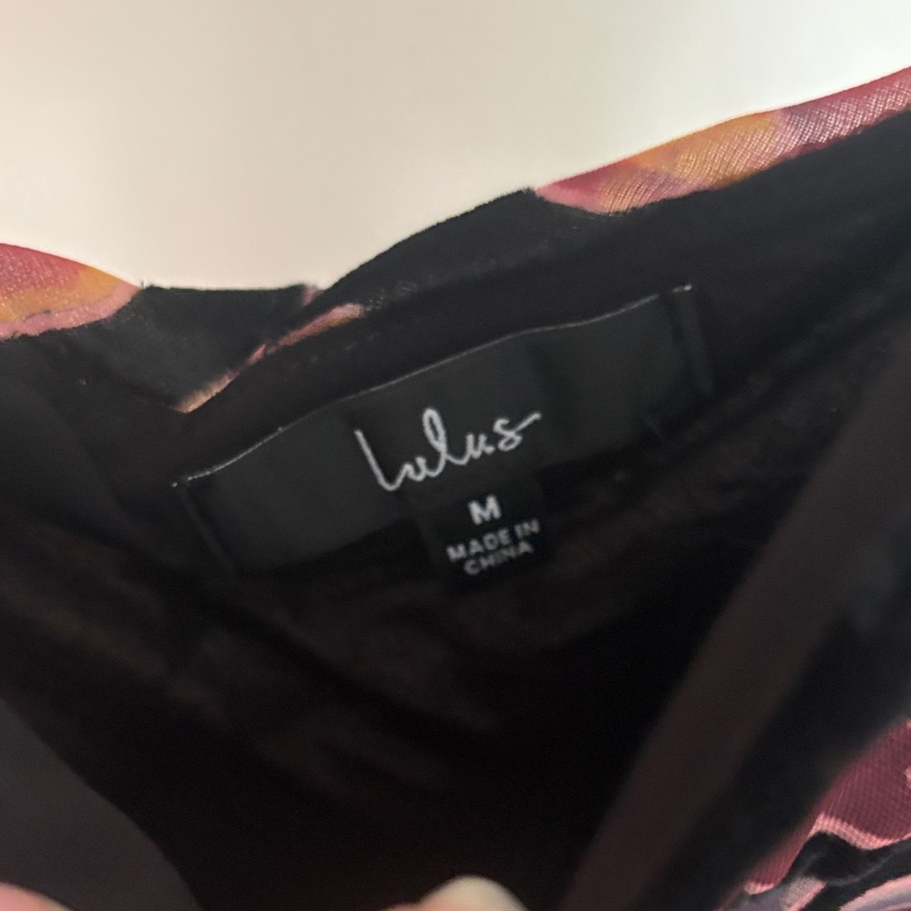 Lulu's Black and Red Floral Maxi Dress - Picture 2 of 3